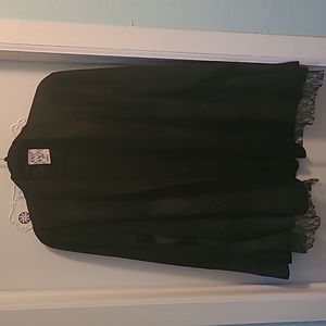 Vocal black seude & lace blazer